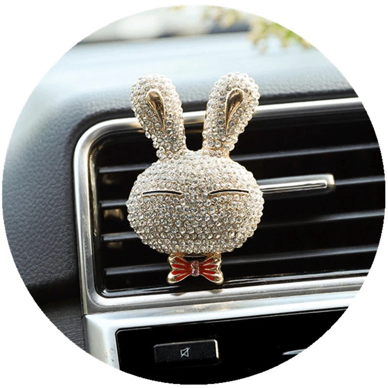 Bling Bunny Rabbit Car Air Vent Bling Decoration with Freshener