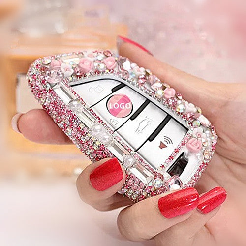 Bling Car Key Holder with Rhinestones for New BMW X5 X1 X6 525 530 730 740 Series