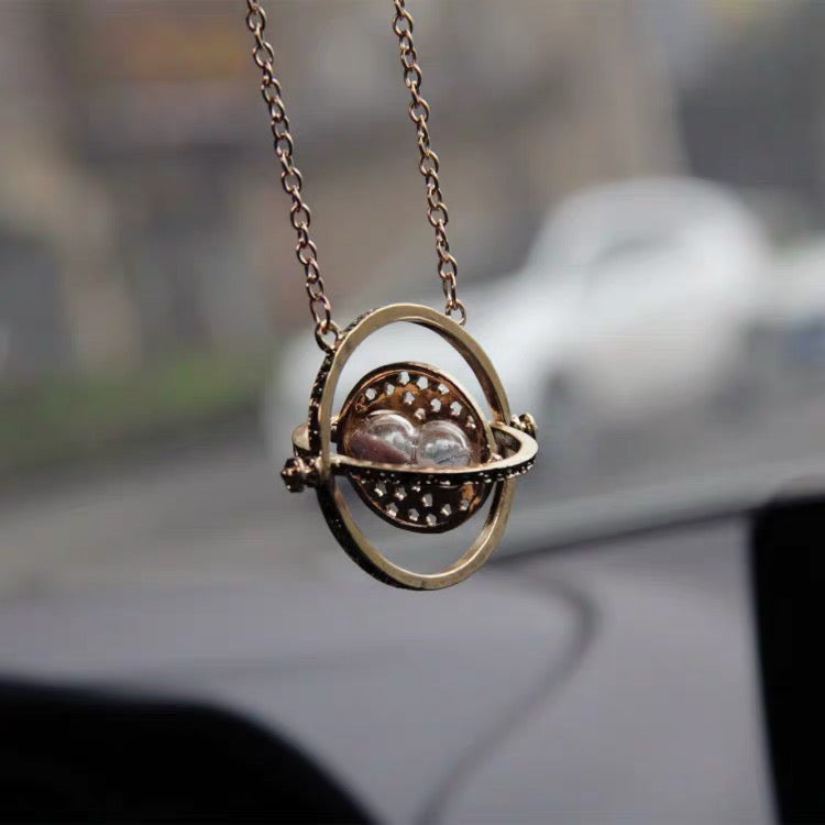 Bling Car Planet Charm Pendant - Universe Hourglass for Rearview Mirror