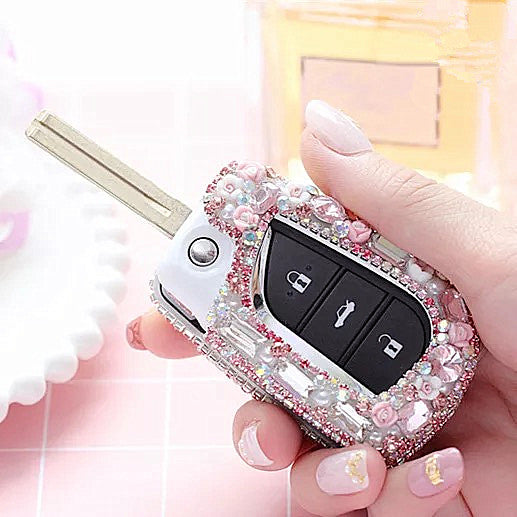 Toyota Bling Car Key FOB case for Camry Highlander Prado RAV4 Reiz Corolla