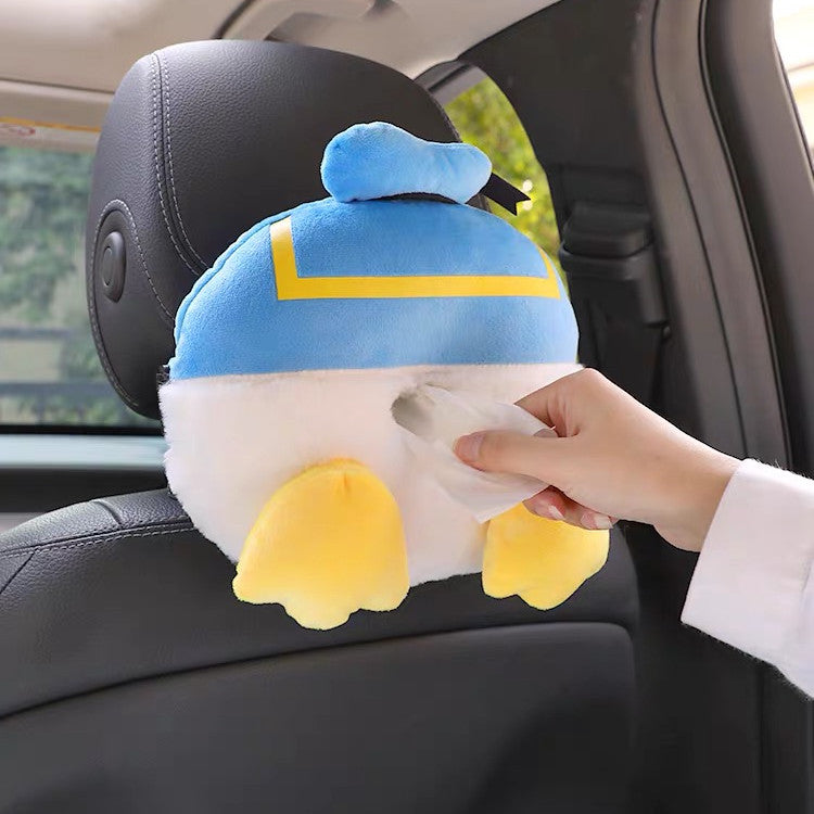 Donald duck bottom Car Seat Back Center Console Tissue Box - Funny car decoration