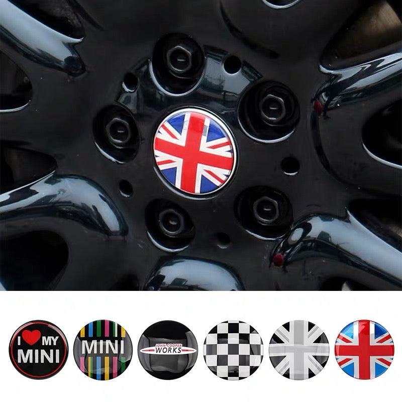 MINI Cooper Wheel Center Hubs Caps Emblem Overlay