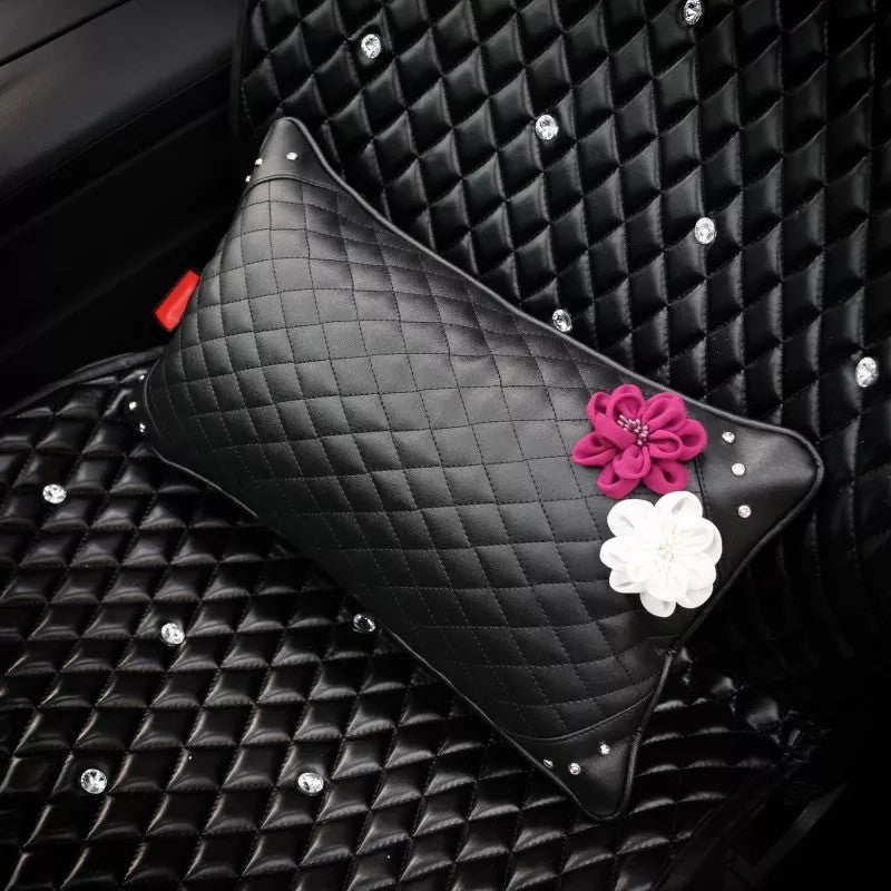 Bone Shaped Car Headrest Pillow Cushion with Rosa