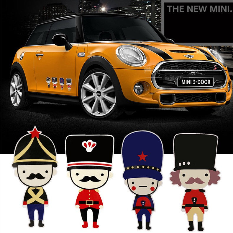 Mini Cooper Countryman British Soldiers Sticker Beetles