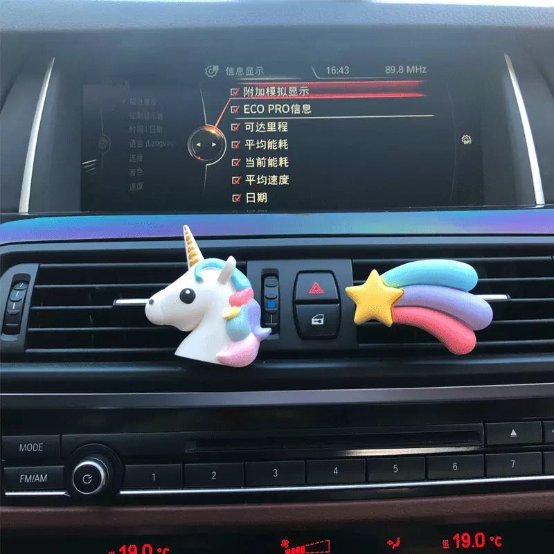 Unicorn and Rainbow Car Air Vent Cute Decoration with Freshener