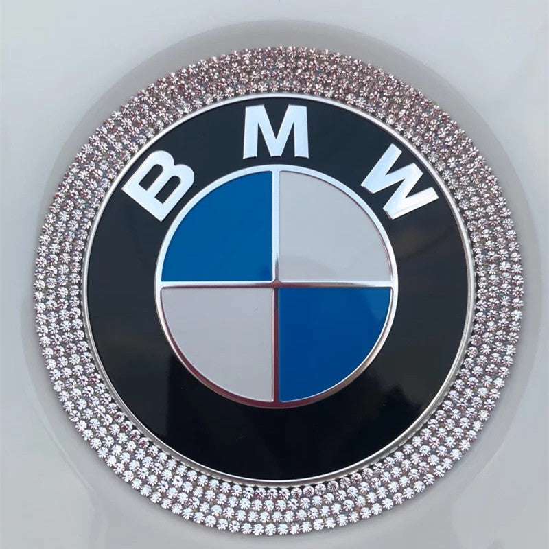 BMW Start button Bling Car Décor Crystal Rhinestone Car Bling Ring Emblem