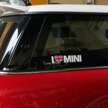 Mini Cooper UK Jack Flag Union I love mini Sticker - Carsoda - 1