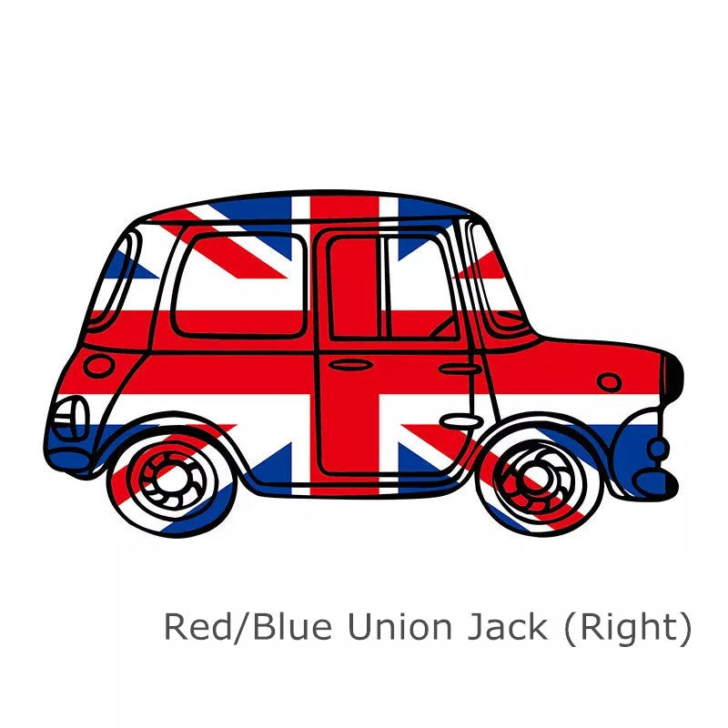 Mini Cooper Countryman Vintage Car UK Jack Union Rainbow Sticker - Carsoda - 2