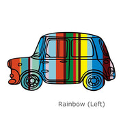 Mini Cooper Countryman Vintage Car UK Jack Union Rainbow Sticker - Carsoda - 6