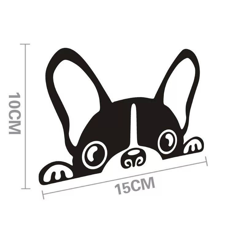 Mini Cooper Countryman Vintage Dog Bulldog Boston Terrier Sticker - Carsoda - 2