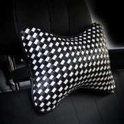 Bone Shaped Car Headrest Pillow with Braided Leather - Carsoda - 2