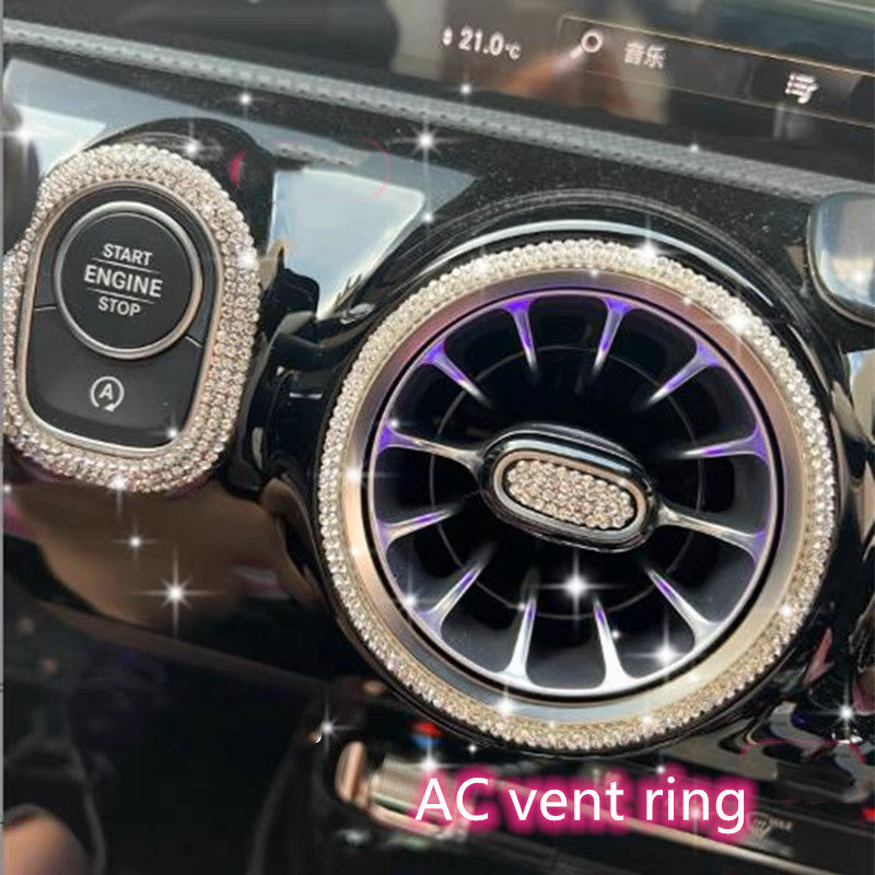 VDARK Bling Autocollant décoratif intérieur de voiture en métal - Pour  Mercedes Benz - Accessoire de décoration de voiture (Steering Wheel Decor)
