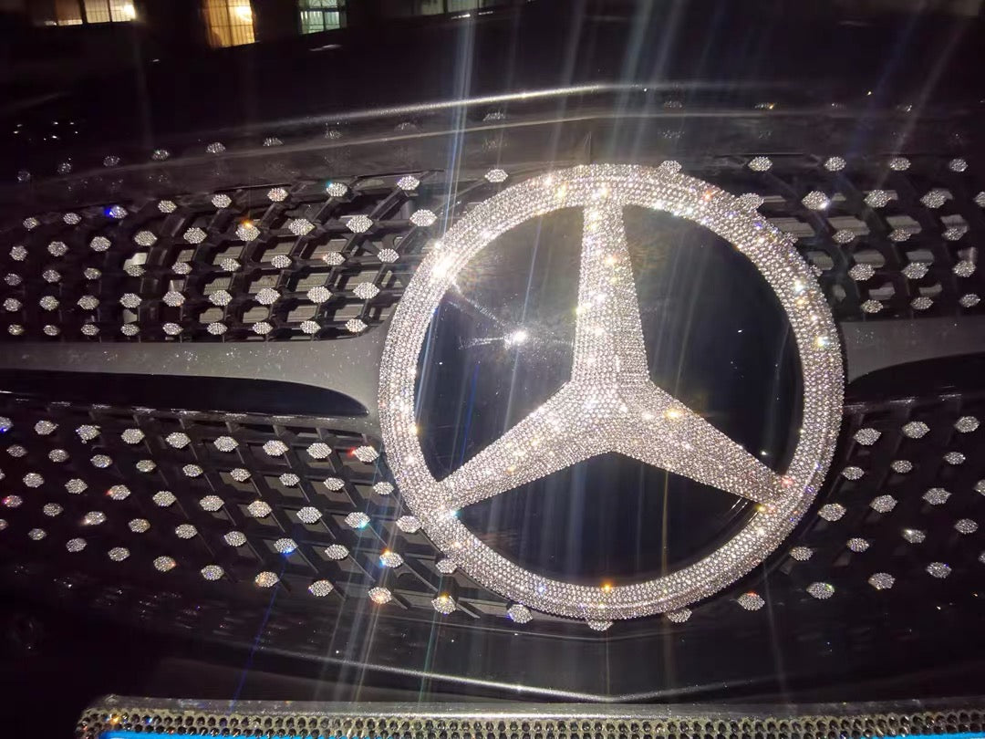 Mercedes Front Grill Mesh Rhinestone Sticker