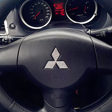 Mitsubishi Rhinestone Car Decal Steering Wheel