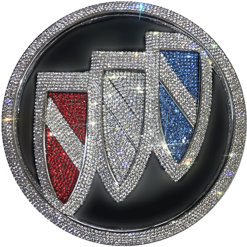 Bling Buick LOGO Front or Rear Grille Emblem Decals with Rhinestone Crystals