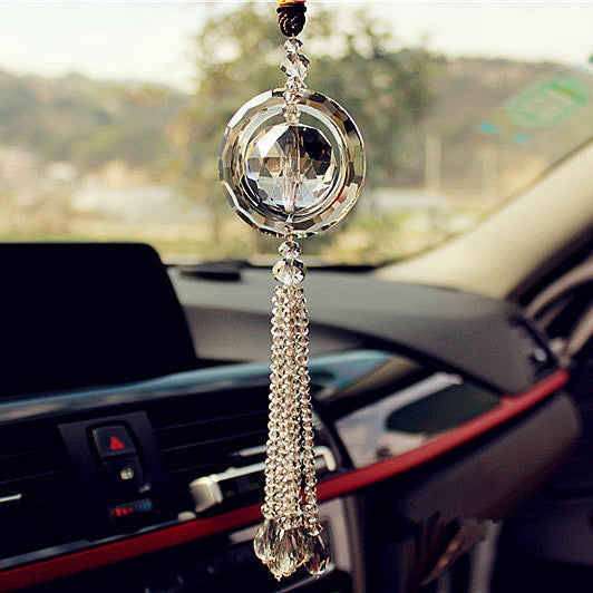 Crystal Car Bling Charm Ornaments with Tassels - Carsoda