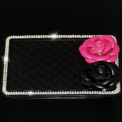 Car Dashboard Anti-slippery Rhinestones Mat Mobile Phone Holder - Carsoda - 2