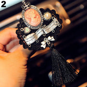 Bling Your Ride-Vintage Lolita Badge Car Air Vent Bling Pearl Pendant - Carsoda - 6