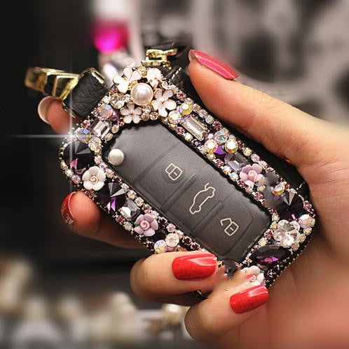 Bling Car Key Holder with Rhinestones - Carsoda